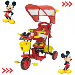 Triciclo Mickey con barral